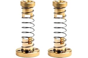 iMetrx 2-Pack Direct T8 Anti Backlash Spring Loaded Nut Pitch 2mm Lead 4mm Elimination Gap Brass Nut for 8mm Acme Threaded Rod Lead Screws DIY CNC 3D Printer Parts