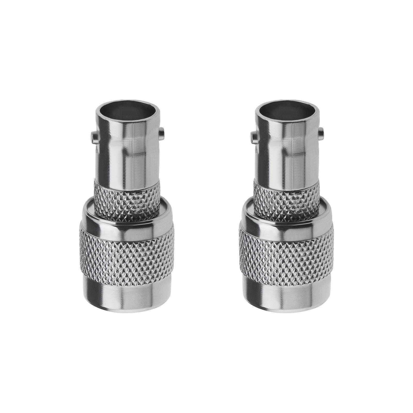 2PCS TNC Male to BNC Female Coaxial Adapter Connector Straight 50ohm Impedance 2GHz Maximum Frequency In-line RF Adapter for Antennas Broadcast Radios Wifi CCTV