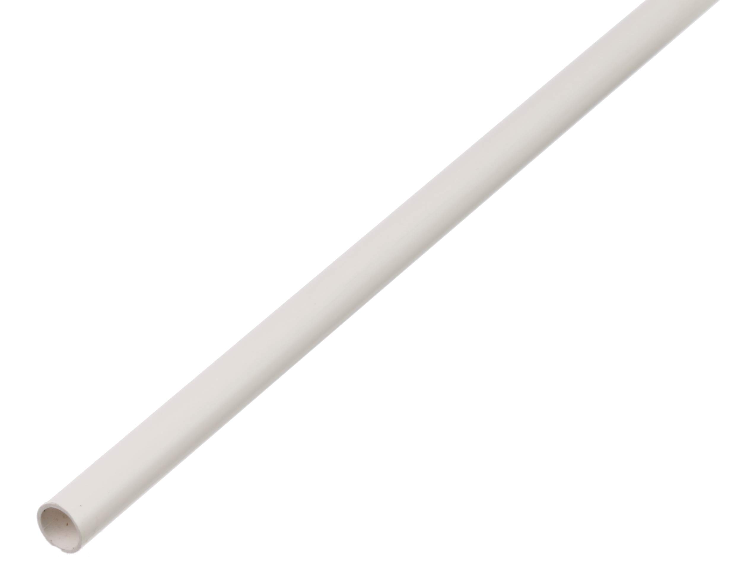 White Plastic Round Tube 1000mm x 12mm x 1mm