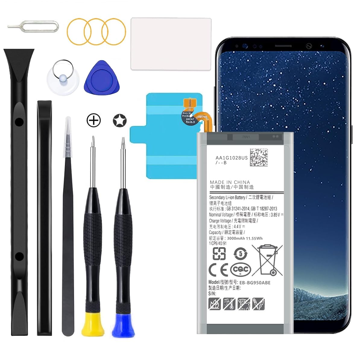 Svenirven Galaxy S8 Battery,2026 New Upgraded Battery for Samsung Galaxy S8 SM-G950 G950V G950A G950T G950P G950R4 with Full Remove Repair Tool Kit