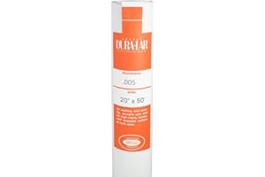 Grafix Dura-Lar 0.005" Film, Matte, translucent 20"x50', Economical Alternative to Drafting Film, Mylar and Acetate, Transluc