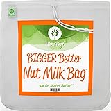 Pro Quality Nut Milk Bag - XL12"X12" Bags - Commercial Grade Reusable All Purpose Food Strainer - Food Grade BPA-Free Ultra S