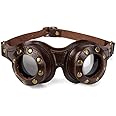 SUMGOGO Steampunk Goggles Rough Glasses Gothic Retro Motorcycle Eyewear Halloween Cosplay Costume Handmade Props Accessory