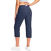 G Gradual Women's Yoga Capri Pants with Zipper Pocket High Waist Leggings Crop Straight Leg Workout Exercise Capris for Women
