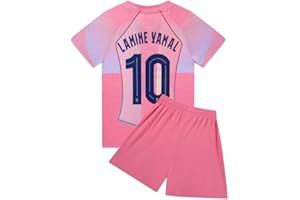 YEESON 2025/2026 Barca Home Lamine Yamal #10 Soccer Jersey with Short Set(no Socks) Youth Sizes,Sizes for 18-30