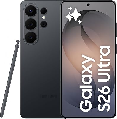 Galaxy S26 Ultra, 1TB, Smartphone con Galaxy AI, Cámara 200MP, 16GB RAM, Batería 5000mAh, Garantía del Fabricante 3 Años+1 Año Extra, Color Negro (Versión Española)