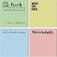 4PCs Funny Sticky Notes for Adults for Work,What The Fxck Sticky Notepads,Oh, for Fuck's Sake Novelty Notepads,4 Colors Funny