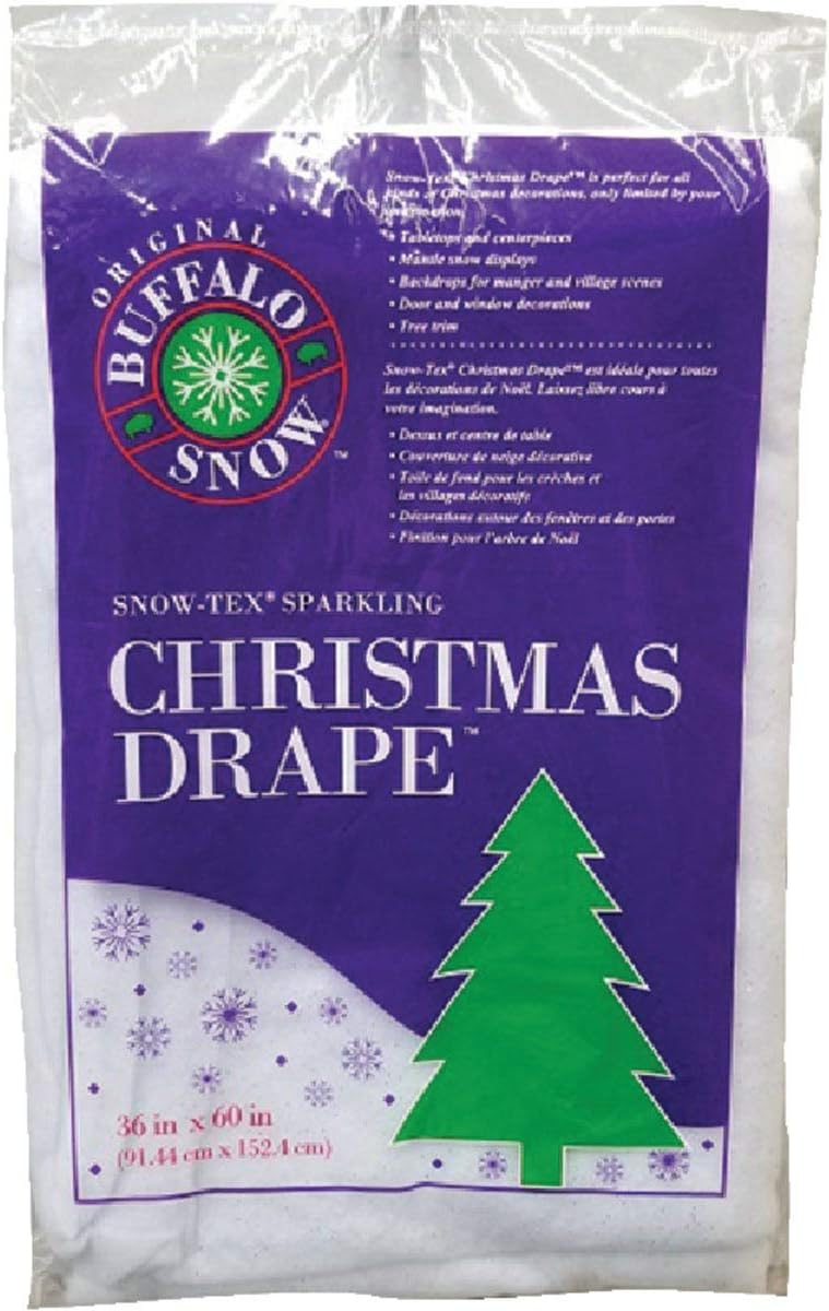 Artificial Snow - Buffalo Christmas Drape 36