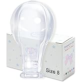 LittleForBig Adult Extra Large "Size 8" Candy Gloss Colorful Transparent Pacifier Nipples - Outsize Replacement Big Teat Transparent