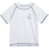 Quad Seven Toddler Boys Rash Guard Shirt - Short Sleeve Swim Shirt for Baby/Toddler Boys (Size: 2T-4T)