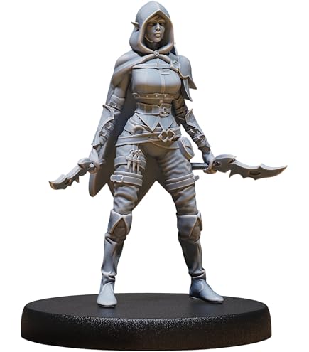 Reaper Daehana – Elfe Combattante Drithirienne – Figurine Héroïque 25 Mm – Donjon Dwellers – À Peindre – Dès 14 Ans