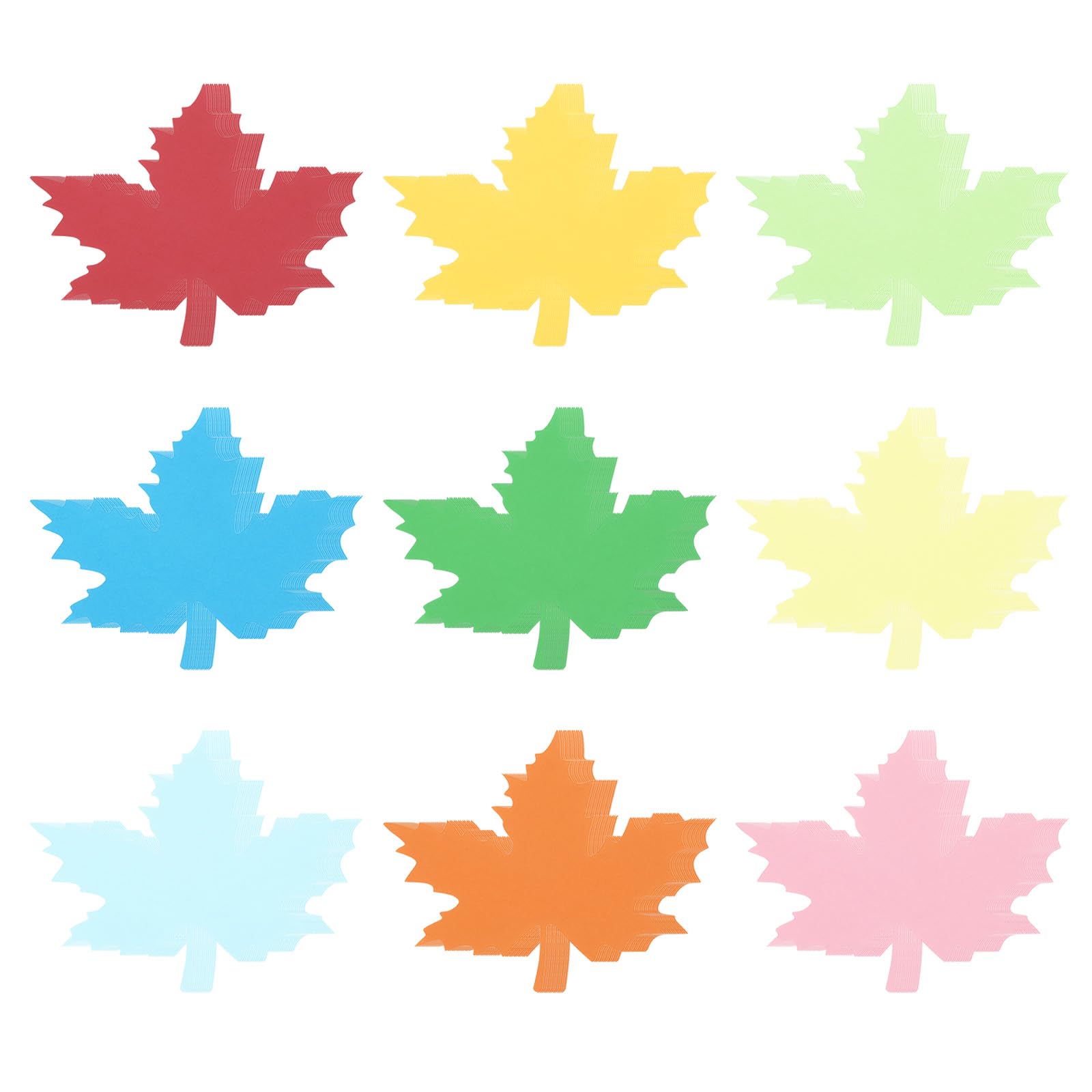 PATIKIL Bulletin Cutouts Paper, 108 Pcs Maple Leaf Shaped Bulletin Board Paper Cut Outs Decorations for Classroom DIY Crafts Projects Party Supplies, Multicolored