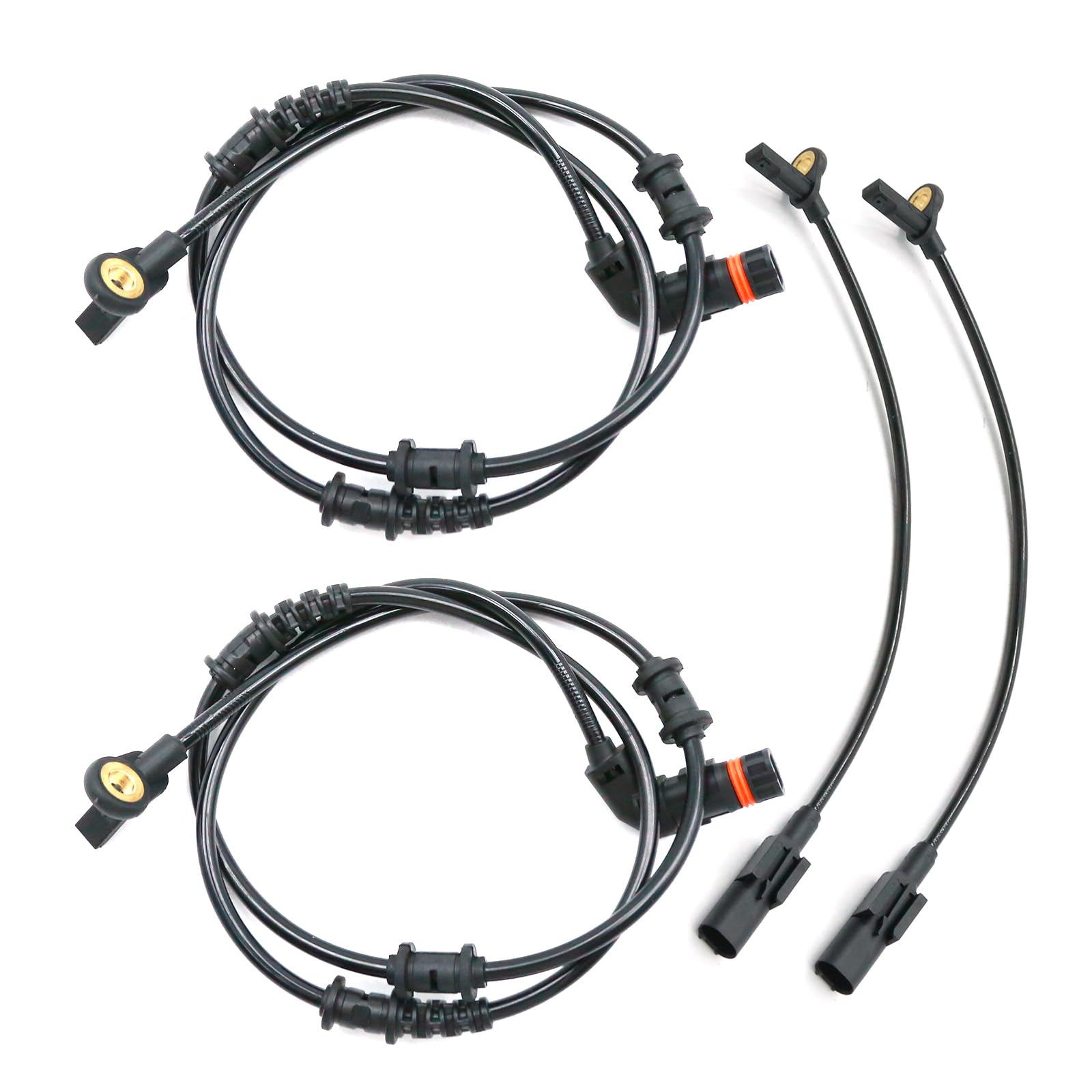 Photo 1 of Hoypeyfiy 4 Packs 1645400717 ABS Wheel Speed Sensor, Replacement for Mercedes-Benz GL320 3.0L 2007 GL350 3.0L 2010 GL450 4.6L 2007, Replaces 1645400917