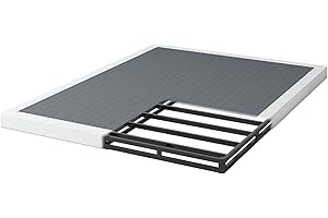 NHODIR Full Box Spring 3 Inch Heavy Duty Box Spring Mattress Foundation, Metal Bed Base with Fabric Cover, Noise Free Easy Assembly