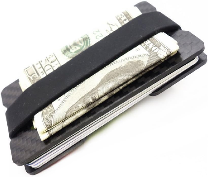 Artmi Mens Card Holder Bottle Opener Cool Card Csse Money Clip with Elastic Band (Vertical-Double Side)
