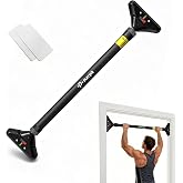 PURRGRIT Adjustable Doorway Pull Up Bar No-Screw 440lbs | Fits 29.1-37.4in (74-95cm) door frames with 360&deg; lock &amp; foam pads + 2 spare pads. Home chin-up