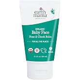 Earth Mama - Organic Baby Face Nose &amp; Cheek Balm - 2 fl oz | Moisturizer with Calendula Oil for Dry Skin Care, Natural Petroleum Jelly Alternative