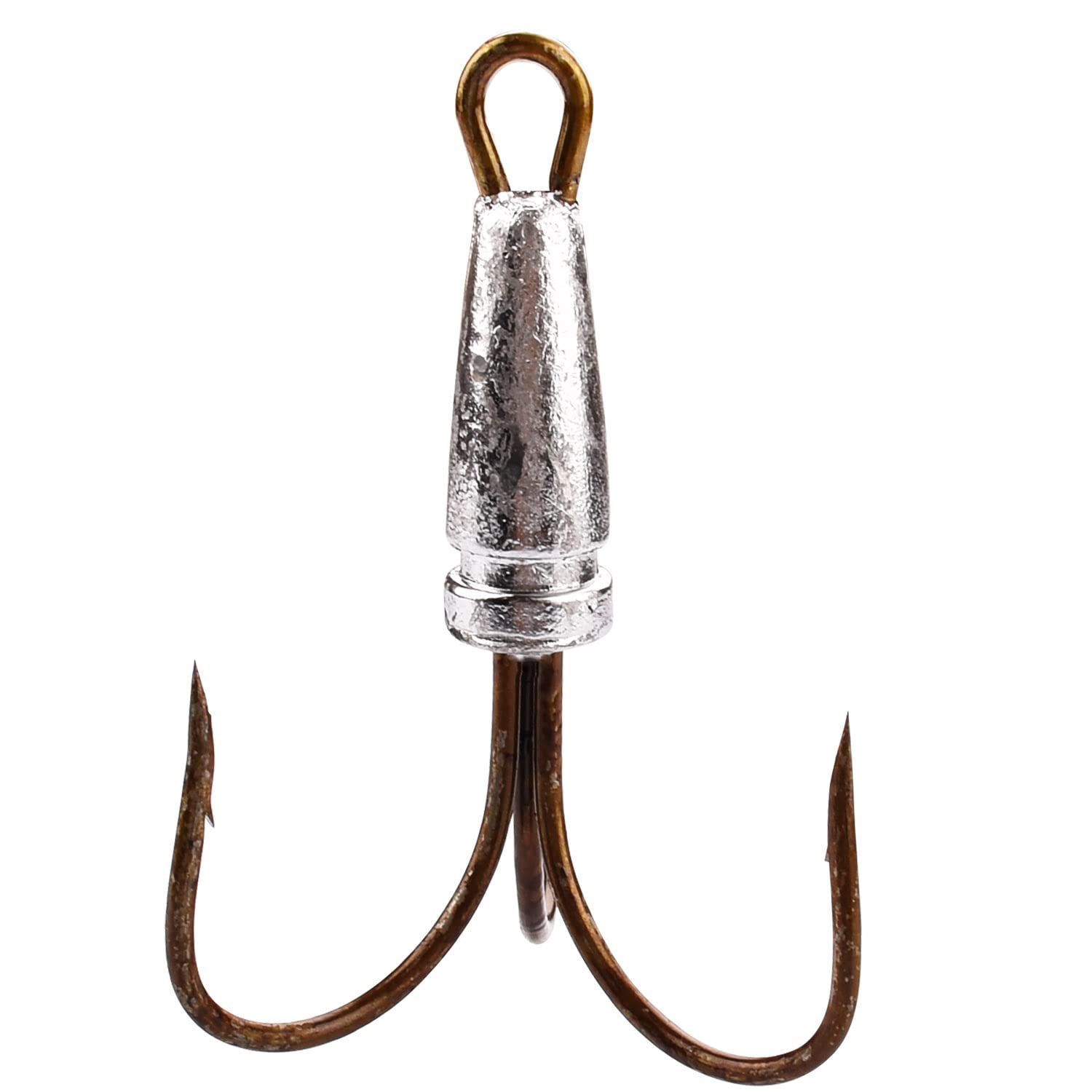 4 Pcs Snagging Hooks Snagging Weighted Treble Hooks （6/0, 8/0, 10/0, 12/0, 14/0,16/0） (12/0-4pcs) — image 1