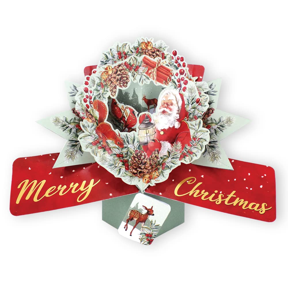 Father Christmas Pop Up Christmas Greeting Card Second Nature 3D Cards Pop Ups XPOP069