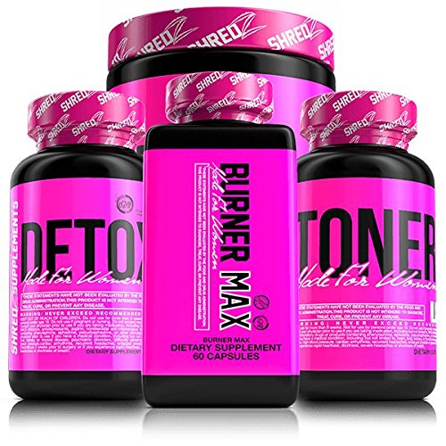 SHREDZ 30 Day Quick Weight Loss Supplements for Women - Clinically Studied Ingredients, Lose Weight, Tone Muscle, Best Supplements! (Pink Lemonade)