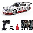 Tronikrc 1/43 Scale Mini Drift Cars, Electric Full Proportional 2.4G Remote Control Racing Drift Car Model with Lights Kit, 15KM/H High Speed Vehicle Gift for Adults