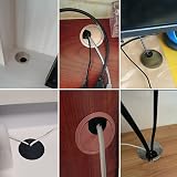 Xcyroiiy 2Pcs 80mm Desk Cable Grommets Bronze Round Cable Hole Covers view 8