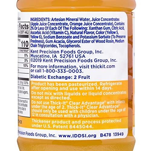 THICK-IT CLEAR ADVANTAGE THICKENED ORANGE JUICE BLEND – MODERATELY THICK/HONEY, 8 OZ BOTTLE (47882600)