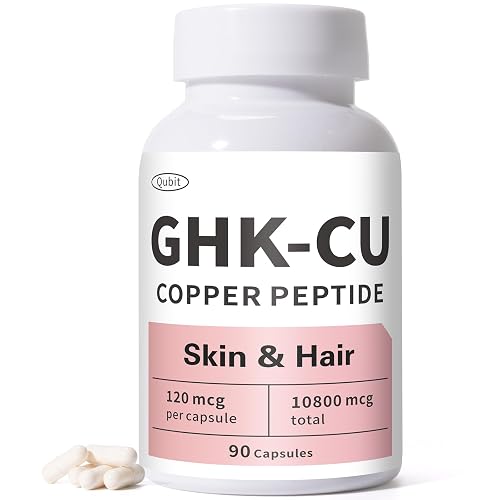QUBIT GHK-Cu Copper Peptide Supplement for Skin & Hair, Easy to Absorb,  Precisely Dosed – 90 Vegan Capsules in Kenya
