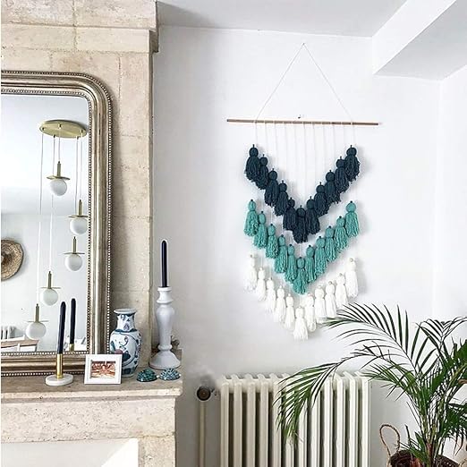 Boho Hecho A Mano Flecos Para Colgar En La Pared Tela Decoracion