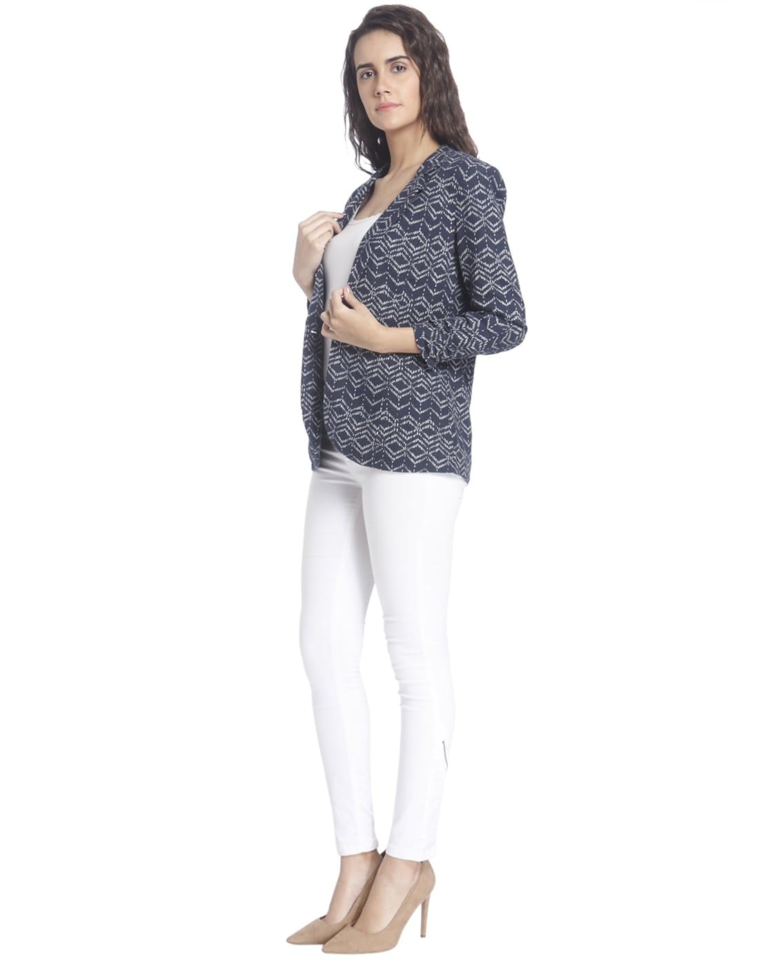 vero moda women's linen blazer