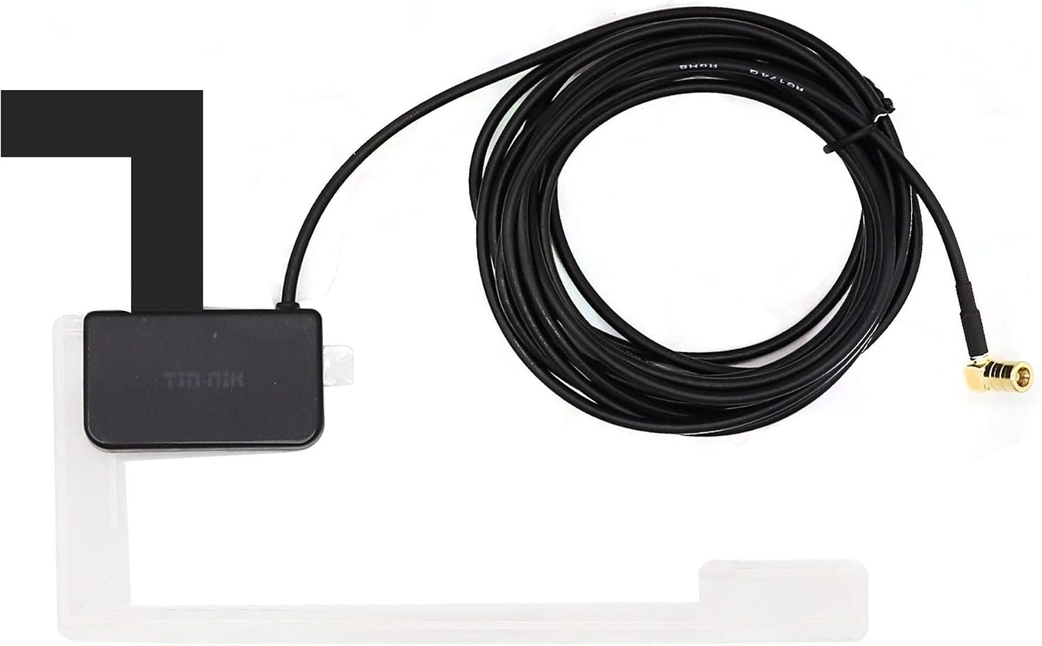 Antenne DAB+/FM Active Pour Voiture - Amplifiée, Câble 5m, Connecteurs SMB/SMA/DIN, Gain 20dB, Réception Optimale