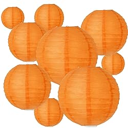BEISHIDA Orange Round Paper Lanterns Decorative
