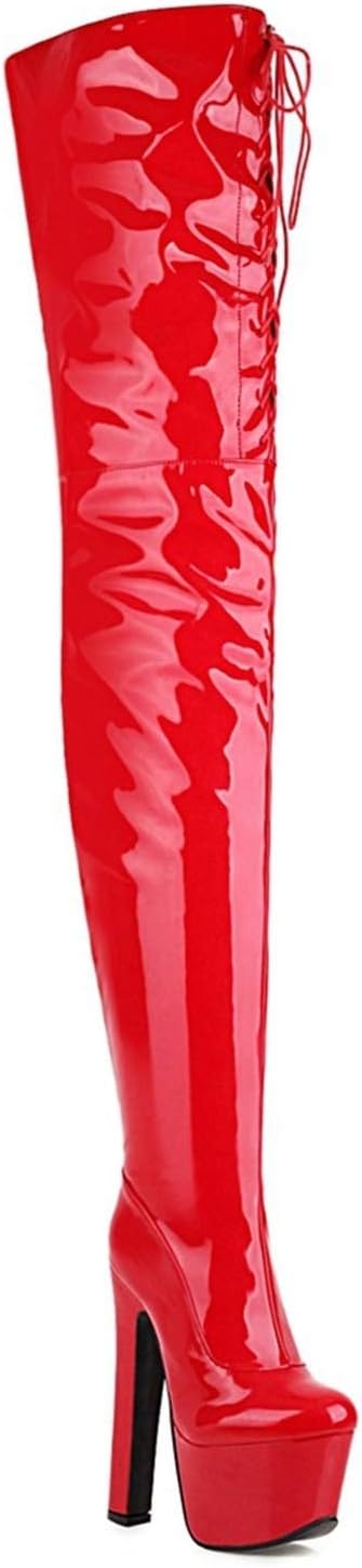 Botas de charol largas Clearance