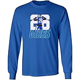Mountee Apparel Long Sleeve Jahmyr Gibbs 26 Detroit Shirt T-Shirt Mens Long Sleeve