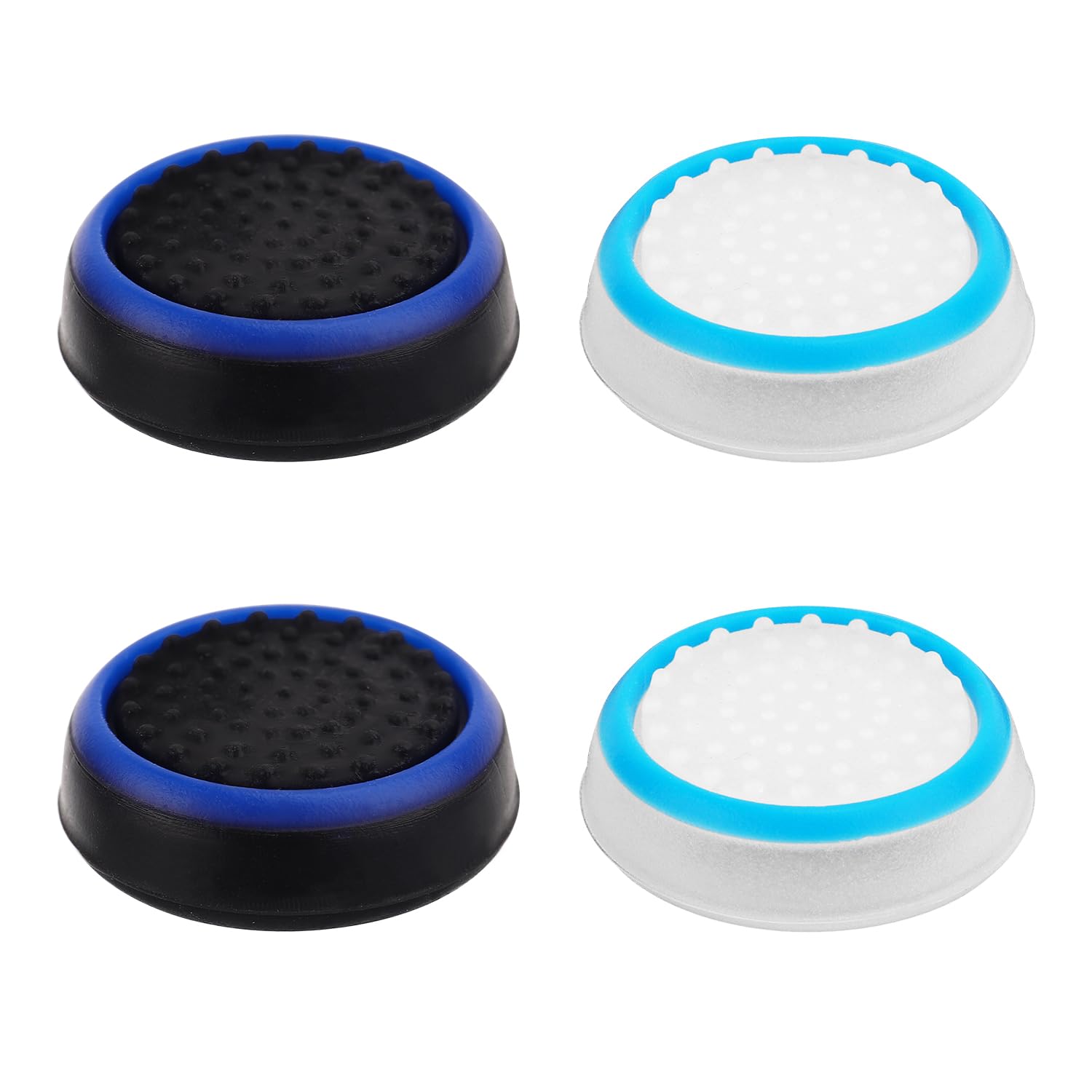 4pcs Silicone Thumb Grip Caps, Anti-Slip Controller Thumb Cover Anti-Scratch Joystick Controller Replacement Thumb Stick Caps for PS5 PS4 Xbox Series Xbox One Nintendo Switch Pro Controller