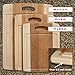 CC Boards 3-Piece Bamboo Cutting Board Set: Wooden butcher block boards with juice groove and handle; Slice veggies, bread or meat; great for serving cheese and crackers