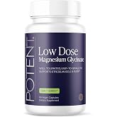 Low Dose Magnesium Glycinate - 70 mg per Serving - 90 Capsules, Easy to Swallow