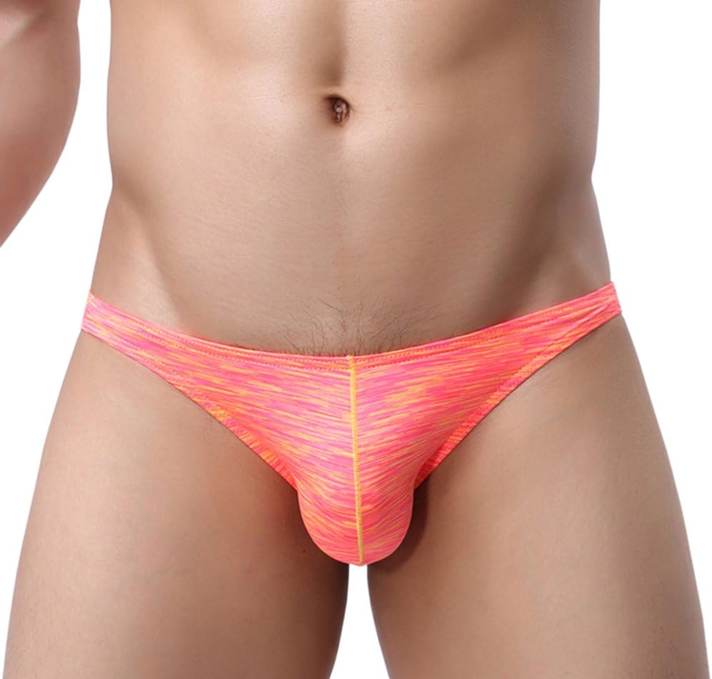 BaiX Men's Comfort Seamless Low Rise Bulge Pouch Bikini Briefs Sexy Underwear