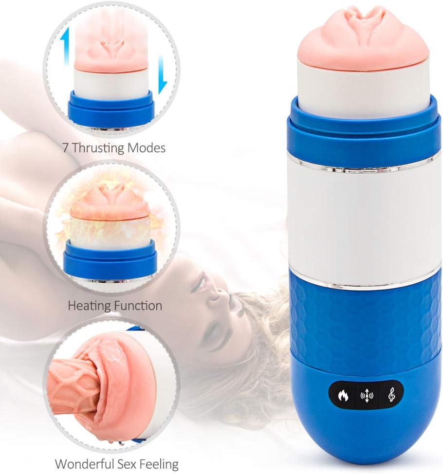 USB Rechargeable Automatic Piston Telescopic Rotation Handsfree 5 Modes 10 Speeds Men Oral S(exy Toy for Male Sleeve Stroker, Electric Sexy Underwear Device for Men