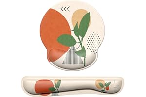 Dapesuom Keyboard Wrist Rest and Mouse Pad with Wrist Support, Memory Foam Cushion for Keyboard and Mouse Set, Ergonomic Desk