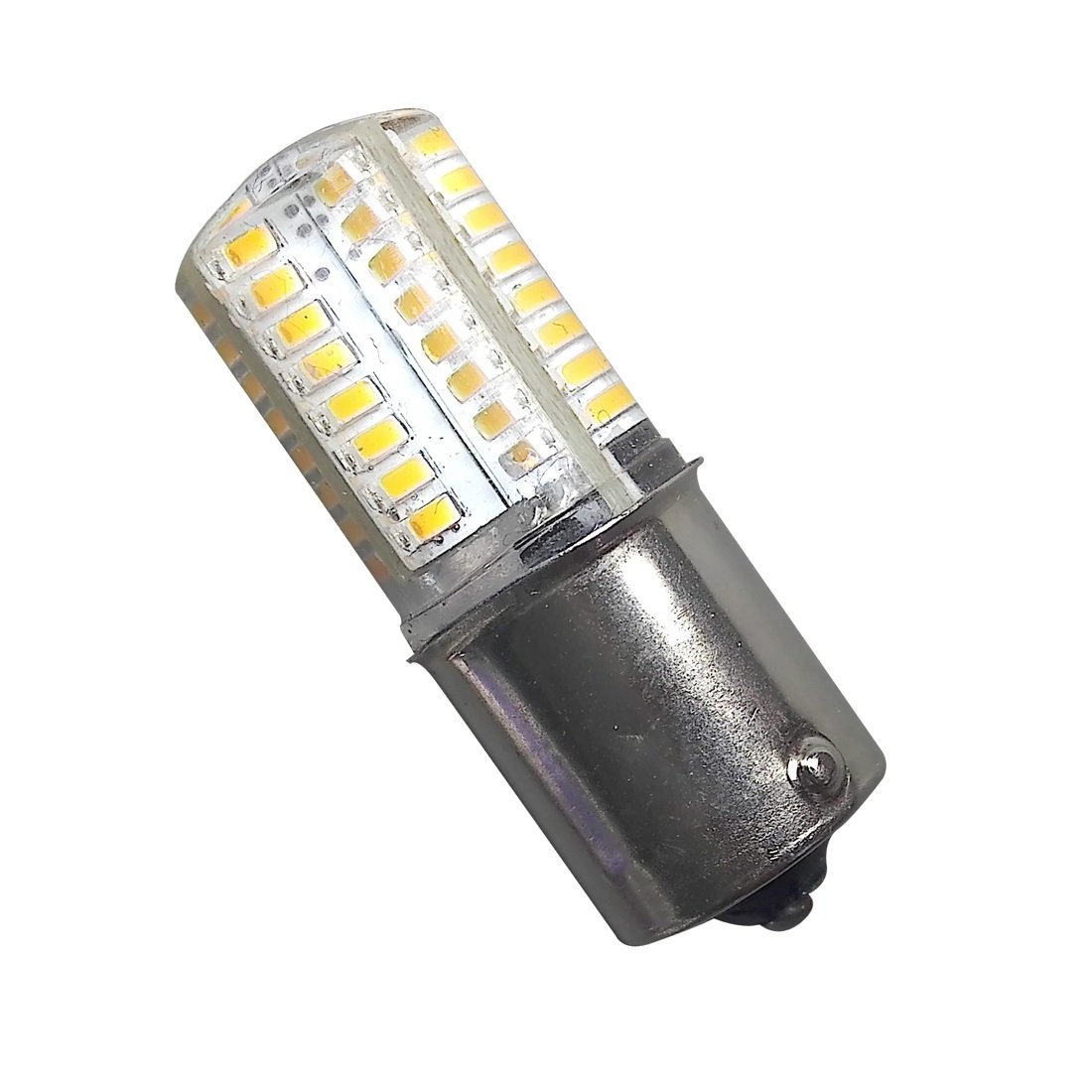 2PCS BA15S Led Bulb SMD3014 Warm White 2700-3000k DC12V AC12V Boat Car Light Replacement Bulb For RV Camper SUV MPV Car Turn Tail Reading Backup Lights 360°Beam (2pcs pack)