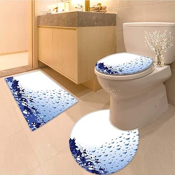 Amazon De Miki Da 3 Stuck Wc Deckelbezug Matte Set Rainbow Style
