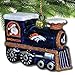 NFL Denver Broncos Blown Glass Train Ornament