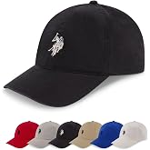 U.S. Polo Assn. Baseball Cap, 100% Cotton Adjustable Dad Hat with Small Pony Logo