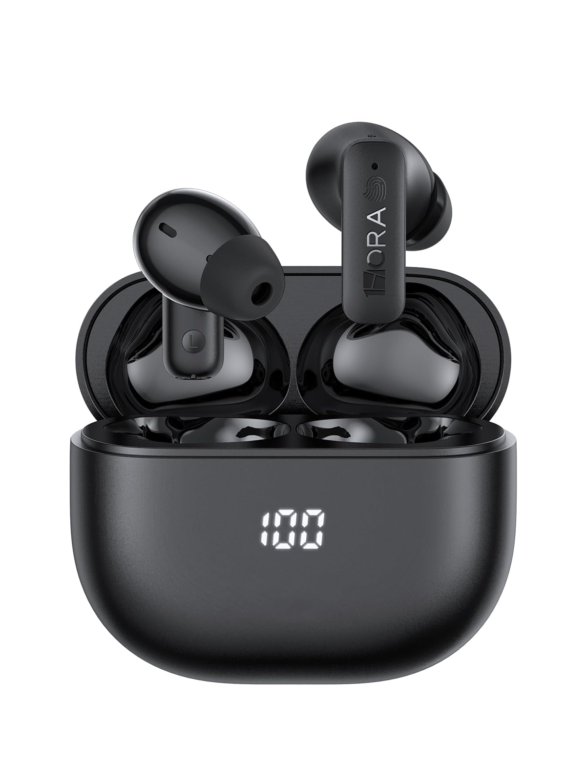 Photo 1 of 1 Hora Active Noise Cancelling Wireless Earbuds, Built-in 4 Mics, Bluetooth 5.4 in Ear Headphones, LED Display Stereo Bass Earphones with Charging case, for iPhone, Android Smartphone, Tablet, Laptop