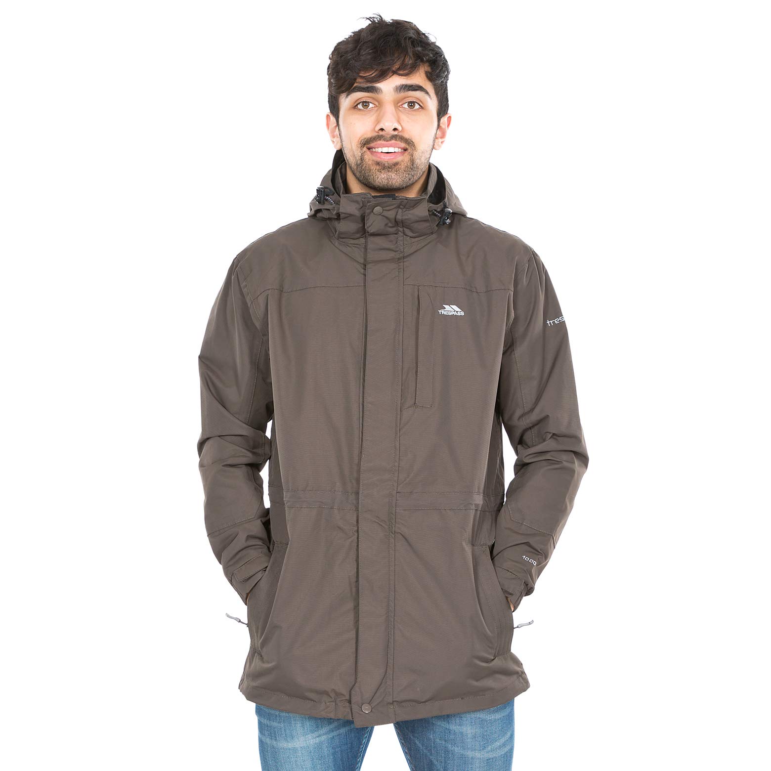 Trespass Edwin Men's High Performance Longer Length Waterproof Jacket