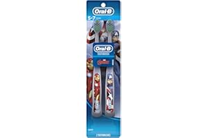 Oral-B Kid's Manual Toothbrush Featuring Marvel's Spiderman, Soft Bristles, for Children and Toddlers 3+, 2 Count