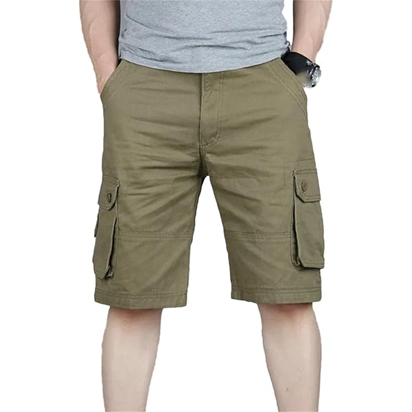 St. John's Bay Men's Power Stretch Cargo Shorts (British