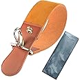 DanNuo Straight Razor Strops with Sharpening Stone Dual Leather Strops Barber Hair Removal Shaving Sharpener Folding Knife Sharpening Belt