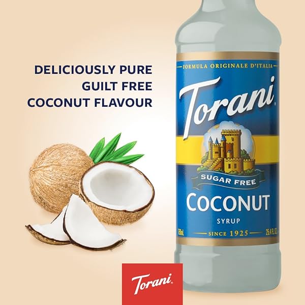 TORANI SUGAR FREE SYRUP, COCONUT, 25.4 OUNCES (PACK OF 1)